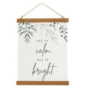 Heartfelt 266037 12 x 16 in. Canvas Banner - All is Calm All is Bright