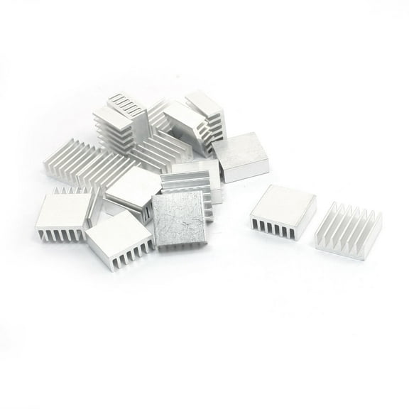 Unique Bargains 20Pcs 14mmx14mmx6mm Aluminium Heatsink Cooler Fin for Power Transistor