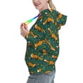 thumbnail image 2 of Sigee Green Plants with Fox for Women's Pullover Hoodie Sweatshirts Adult Casual Long Sleeve Sweatshirts ,Sizes S-2XL-Large, 2 of 7