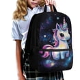 thumbnail image 3 of Uorisanigo Galaxy Alicorn School Backpack for Boys Girls Large Capacity Schoolbag Holiday Travel Bookbad Outdoor Daypack for 5-13 Year with Water Bottle Pockets, 3 of 6
