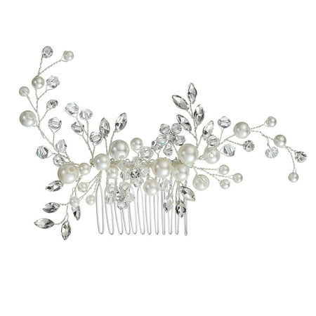 

1pc Sweet Charming Hair Supply Bridal Hair Ornament Graceful Comb (Silver)