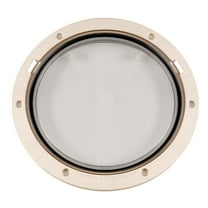 Beckson 8" Clear Center Pry-Out Deck Plate - Beige