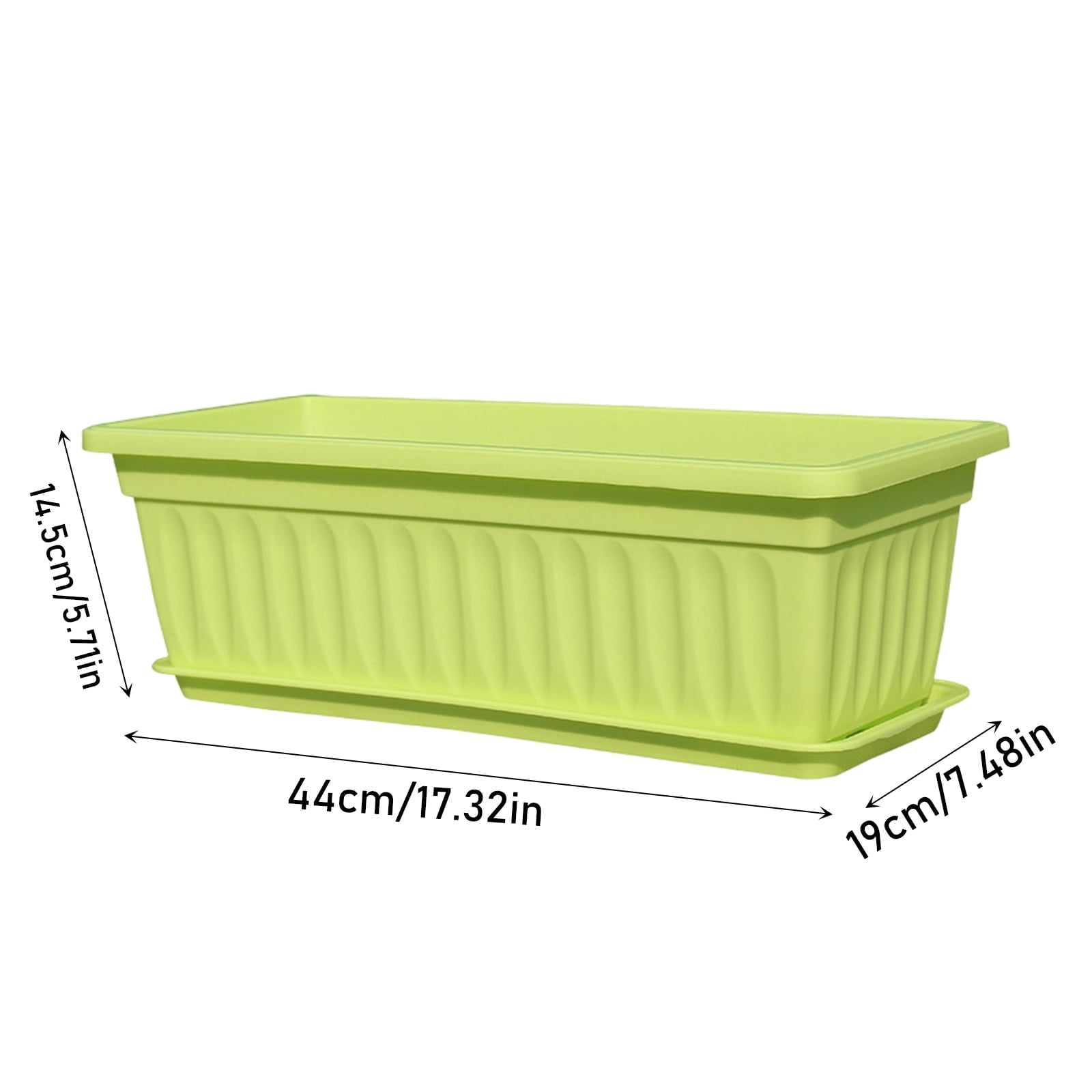 Window Planter Box Rectangular Plastic Planter Box for Indoor Herb and Vegetable Gardening, Balcony and Windowsill Use (78 / 118 Characters)