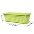thumbnail image 2 of Rectangular Plastic Plant Pot,Vegetable Planter for Indoor Outdoor,Large Garden Planting Pot,Elegant Look & Lightweight for Balcony Patio Home Decor Easy to clean, 2 of 5