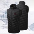 thumbnail image 4 of Hombres Mujeres invierno USB infrarrojo 21 áreas de calefacción chaleco chaqueta cuello alto hombres invierno chaleco eléctrico calentador, 4 of 5