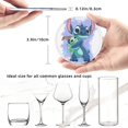 Cute Stitch 6 Pcs Microfiber Pu Leather Coasters For Drinks With Holder