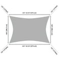 thumbnail image 6 of Yescom 19x13Ft 97% UV Block Rectangle Sun Shade Sail Outdoor Patio Pool Garden Yard Lawn Carport Awning  Bright Orange, 6 of 11