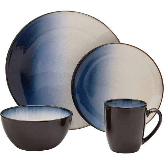 Gourmet Basics by Mikasa Asher 16-Piece Dinnerware Set in Blue