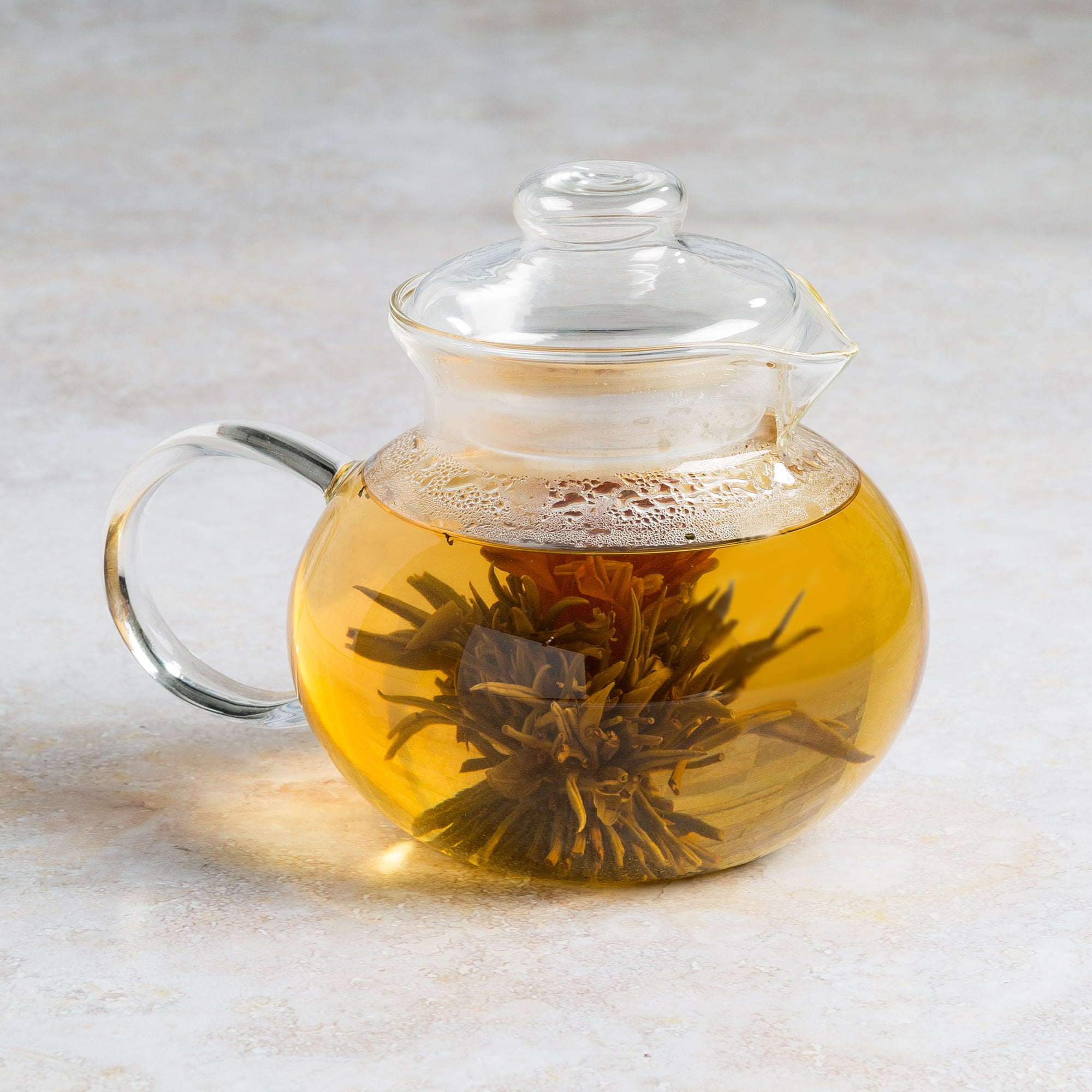 Teabloom Wings of Love Teapot - 40 oz. Borosilicate Glass  Butterfly Teapot, Loose Leaf Tea Glass Infuser - 2 Free Blooming Tea  Flowers included: Teapots