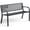 Multicolor, variant on QUINDECI Outdoor Bench Metal 2 Person Stars and Stripes Backrest Cast Iron Steel Garden Patio Porch Yard Lawn Red