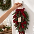 thumbnail image 4 of 2026 Christmas Indoor Home Decor Christmas Simulated Green Wreath Hanging Ornament 60cm Long Wall Door Decor For Holiday Season Indoor Outdoor Festive, 4 of 7