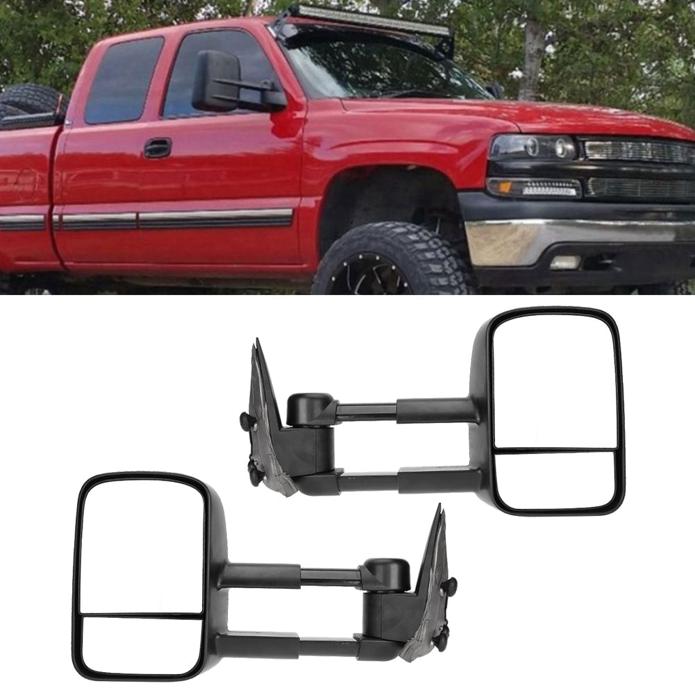 FAGINEY 2pcs/set Power Heated Towing Mirrors Fit for Chevy Silverado