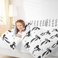 thumbnail image 4 of Homewish Cute Bowknot Full Size Comforter Sets 3-Piece for Teens Female Women,Polka Dots Bedding Comforter Set,Black White Lightweight Bedding Sets,Super Cozy Room Decor,Reversible, 4 of 8