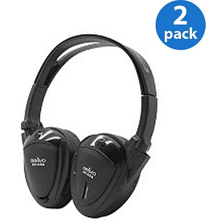 Bravo View IH-05A SINGLE SOURCE Automotive Wireless IR Headphones (2 Pairs)