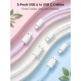 thumbnail image 2 of Cable Senetem USB-A a USB-C, paquete de 3, carga rápida de 3 A, 3 m, 2 of 7