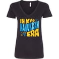 thumbnail image 3 of Inktastic In My Hanukkah Era Women's V-Neck T-Shirt, 3 of 5
