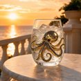 thumbnail image 5 of SLYNSHome Octopus Glass Cup, Ocean Fantasy Clear Stemless Tumbler, Marine Animal Bar Counter Glassware, Coastal Home Decor Gift, 5 of 8