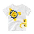 thumbnail image 1 of Chandails pour Tout-Petits Garçons en Coton à Imprimé, Manches Longues, Chandail à Col Rond, Hauts, T-Shirts, Gris, 6T, 1 of 3