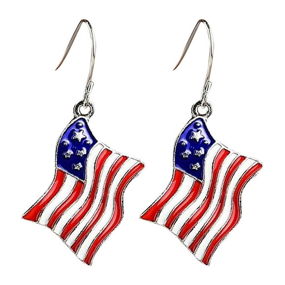 Patriotic Dangle Earrings Red White Blue American Flag Teardrop Earrings for 4th of July Independence Day Accessories