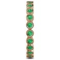 thumbnail image 5 of Emerald Bezel Set Milgrain Work Eternity Band 0.57 ct tw to 0.67 ct tw in 14K Rose Gold.size 5.5, 5 of 8