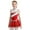 Red, variant on MSemis Girls Cheer Leader Uniform Dance Dress Shiny Sequin Sleeveless Dancewear Royal Blue 10