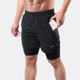 thumbnail image 3 of Lixada Hombres 2 en 1 Pantalones cortos para correr Secado rápido Transpirable Entrenamiento activo Ejercicio Trotar Maratón, 3 of 5