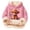 A210 Pink, variant on Glisme Toddler Girls Hoodies Graphic Print Long Sleeve Fall Winter Casual Sweatshirts For Girls Size 3-4 Years