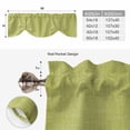 thumbnail image 6 of Vintage Fruit Green Tie Up Valance Curtains for Windows, Kitchen Curtains Window Treatments, Farmhouse Retro Solid Color Linen Texture Short Window Shades Valances for Bedroom Bathroom Cafe 42"x12", 6 of 8