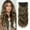 Dark Brown(4#), variant on MORICA Clip in Hair Extension 20 Inch 6PCS Natural Long Wavy Curly Hairpieces for Women Thick Synthetic Fiber Double Weft Hair Full Head
