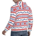 thumbnail image 6 of Wukai red blue Snow Mountain Print Men Hoodies Fleece Sweatshirts Long Sleeve Sweaters Pullover Fall Outfits Winter Clothes-X-Large, 6 of 7