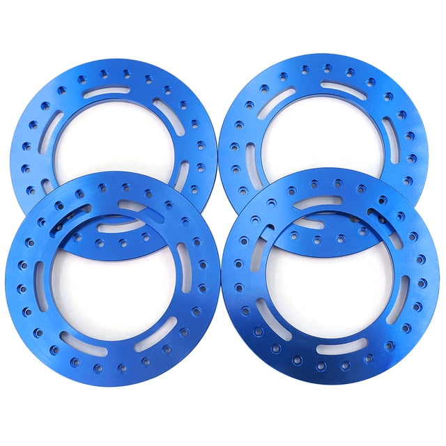 Ruiboury Wheel Rim Outer Ring For SCX6 Aluminum Alloy Crawler Quality Solid Brass 4pcs RC Car Accessories Replacement Parts RC Upgrade Part TYPE2
