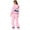 Pink, variant on CIENVNSTG Women's 2 Piece Outfits Bow Trim Print Long Sleeve Hoodie Sweatsuit Sets Sweatshirt Comfortable Loose Wide Leg Sweatpants Purple 2XL