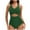 Green, variant on TTUHYWXI Swim Suits for Women 2025 Crisscross Front High Waisted Swim Dress Cutout Front (Green, L)