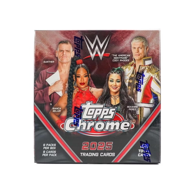 Trading Cards Topps Chrome WWE Mega Box con 10 refractores