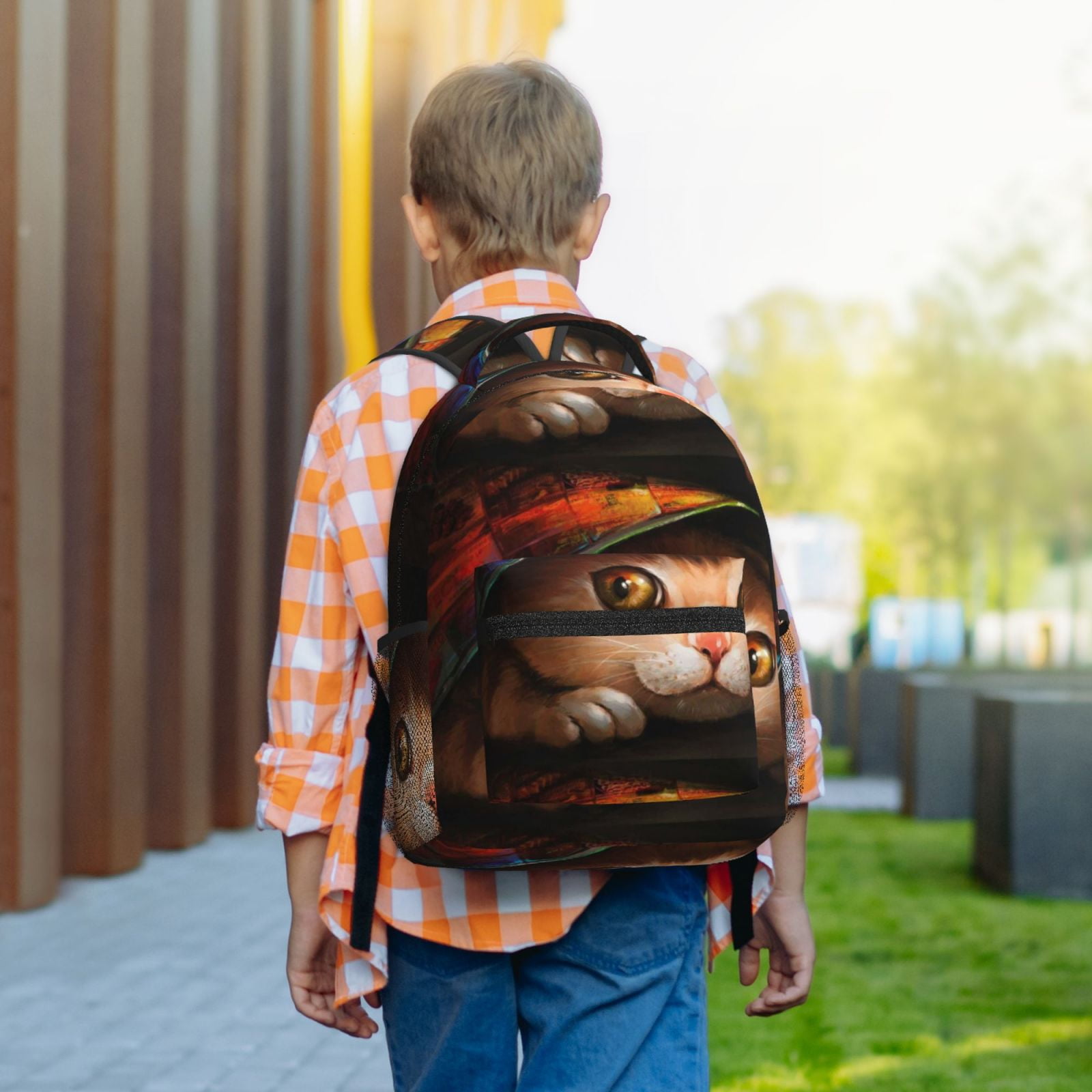 Xecao Animal Cat Travel Backpack: A spacious, stylish computer backpack ideal for men and women, perfect for college, school, or daily travels