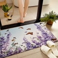 thumbnail image 4 of JML Non-Slip Microfiber & Rubber Doormat - Soft Entryway Rug for Home/Office (24"x36") - Easy Clean Door Mat for Indoor/Outdoor Use, Lavender And Butterflies, 4 of 5