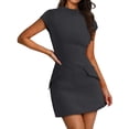 thumbnail image 3 of Vestido OFEEFAN Wedding Guest para mujer, color gris oscuro, talla S, 3 of 6