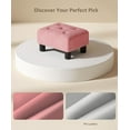 thumbnail image 6 of OSM Foot Stool Ottoman, Small Ottoman Foot Rest with Legs, Rectangle Foolstool Ottomans for Couch, Ottoman Foot Stools for Living Room Entryway (Pink), 6 of 9