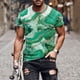thumbnail image 2 of European And American Round Neck Casual Ethnic Style Retro Printed Short Sleeve T-shirt Top 5XL, 2 of 5