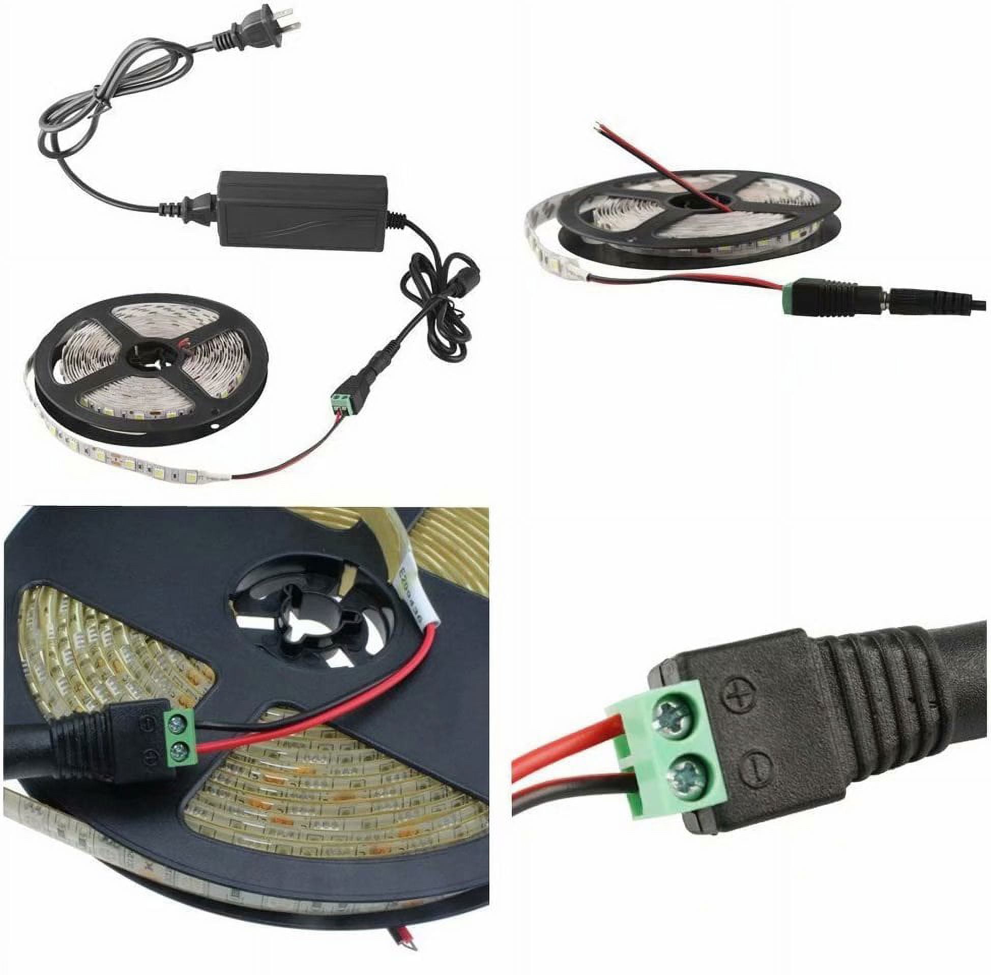 LED Strip Power Supply Adapter 24W 12V Transformers for 2835/3528/5050LED  Light Strips with US Plug 