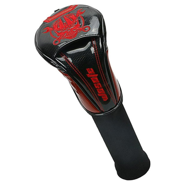 Enqiretly Élégant PU Cuir Golf Couvre-Chef de Club UT Solide et Résistant Couvre-Chef No.1 Noir 37CM 1Set