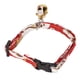 thumbnail image 3 of Collar de gato de estilo japonés, collar de gato de kimono japonés ajustable con campana de dibujos animados para Navidad, Halloween, Año Nuevo, estilo kimono japonés, gato de la suerte rojo, 3 of 5