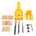 thumbnail image 1 of ABS Plastic Handheld Straight Hole Jig Drill Guide Tool Woodworking Locator(38Pcs Tool), 1 of 2