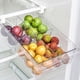 thumbnail image 2 of Caja de almacenamiento grande con asa, ideal para guardar cosas en la cocina, en el armario de la cocina o como caja de refrigerador, 4 piezas, transparente, 2 of 5