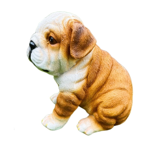Estatuas de jardín de pequinés, escultura divertida y adorable, figuras de resina, perro, arena, decoración para exteriores, patio, jardín, estatua de mascota, decoración de perro pequeño,