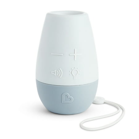 Munchkin Shhh Portable Soothing Sound and Light Machine, Includes (3) Different Sounds and Auto Shut-Off Timer, White/Gray