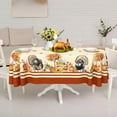 thumbnail image 2 of Nappe Ovale de l'Action de Grâce 60x102 Po, Nappe de Récolte d'Automne Citrouille Tournesol Dinde, Nappe en Polyester Imperméable Résistante aux Plis Durable pour l'Automne, l'Action de Grâce, Décoration Maison, 2 of 5