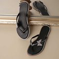 thumbnail image 5 of Wovix Summer Slipper For Women Butterfly Design Open Toe Walking Sandals Casual Thong Flat Daily Wear Black 37, 5 of 9