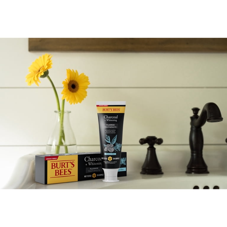 Burt's Bees Charcoal Toothpaste, Mountain Mint, 2-Pack, 4.7 oz Each photo 5