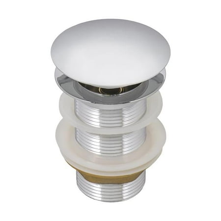 

Umbrella Style Push Pop-up Drain for Bathroom Sinks without Overflow Polished Chrome